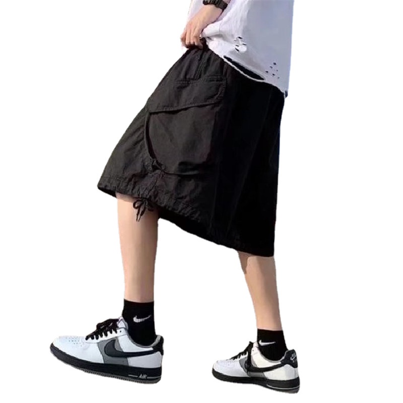 Quần ngắn ống rộng Nhiều Túi Thời Trang Phong Cách Nhật Bản Cho Nam Size M-4XL