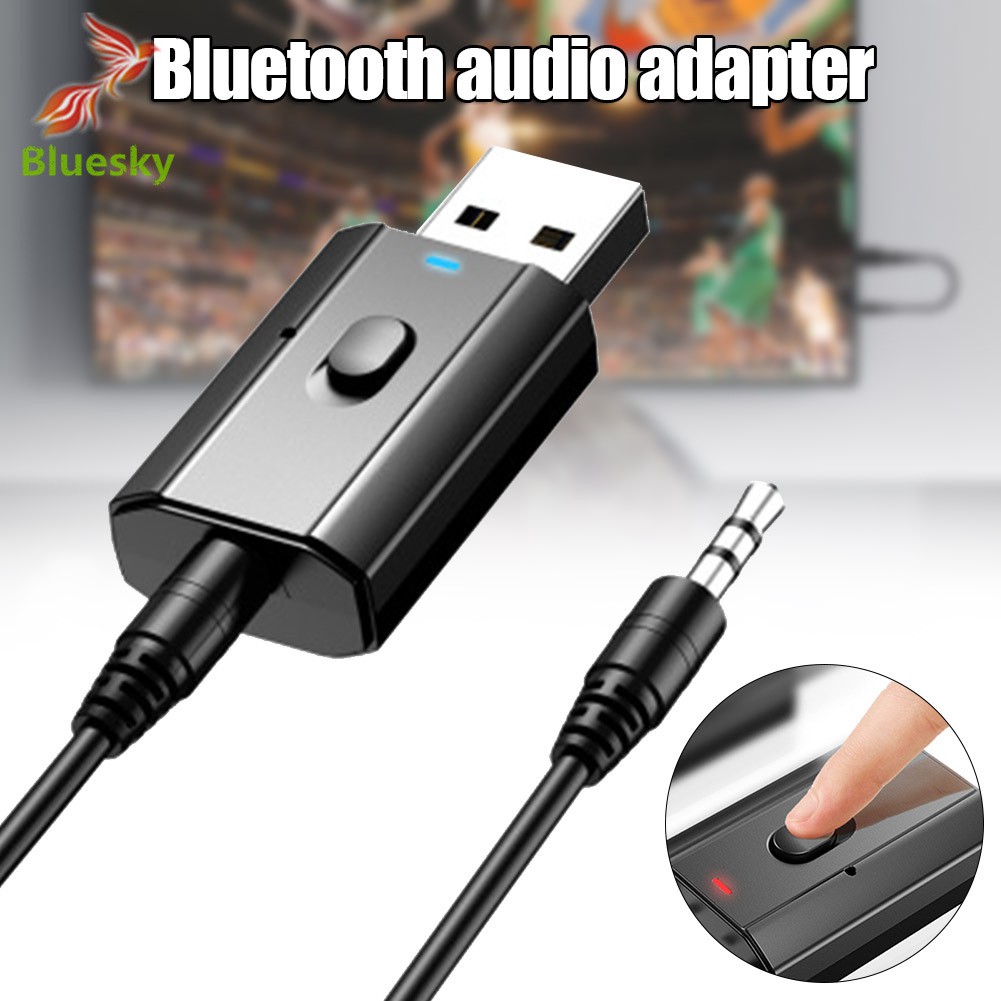 Usb Bluetooth Dongle 5.0 Aux Audio Adapter Adapter Cho Tv Xe Hơi Pc