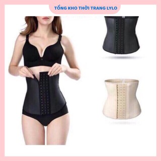 Đai nịt bụng Latex 9 xương 3 nấc cài, đai nịt bụng thông hơi Latex ITALIA tặng dây đo
