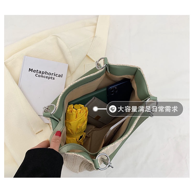 Túi tote Đan Rơm Đeo Vai Sức Chứa Lớn 2022 Thời Trang Mùa Hè Cho Nữ