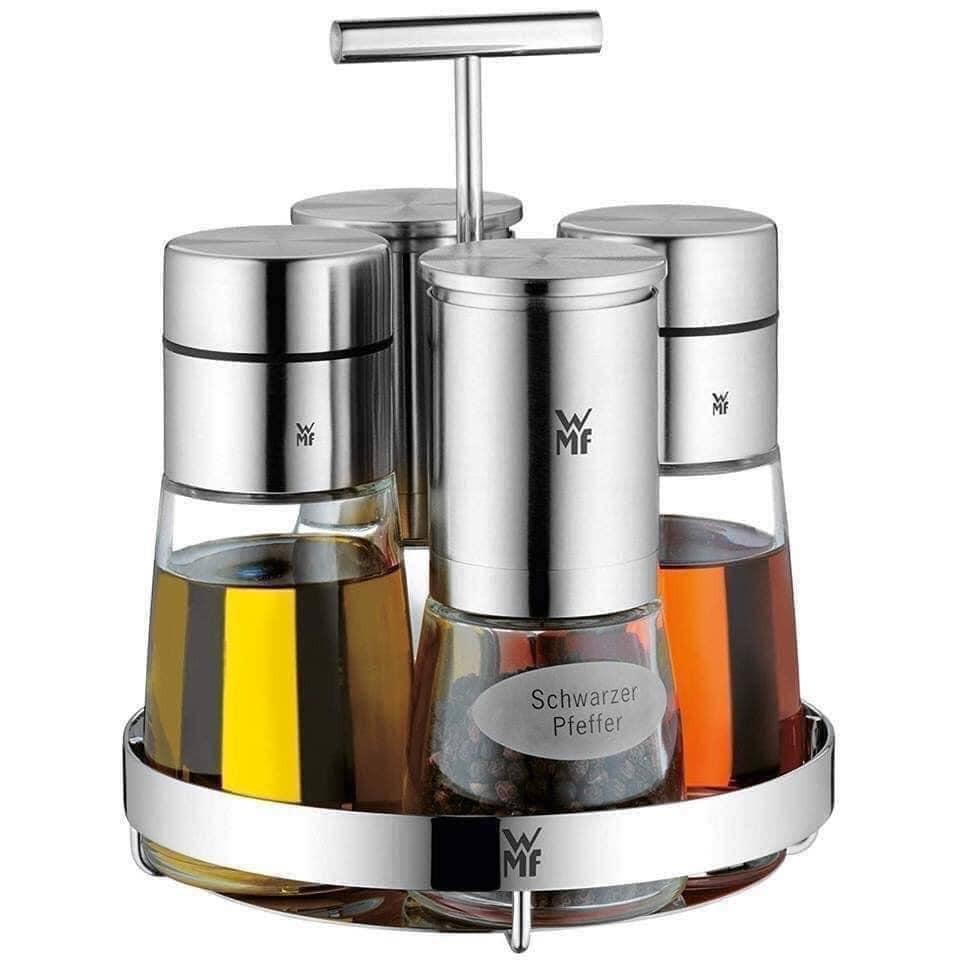 Set đựng xay muối, tiêu, dầu mắm WMF Deluxe nhà bếp [nhập Đức]