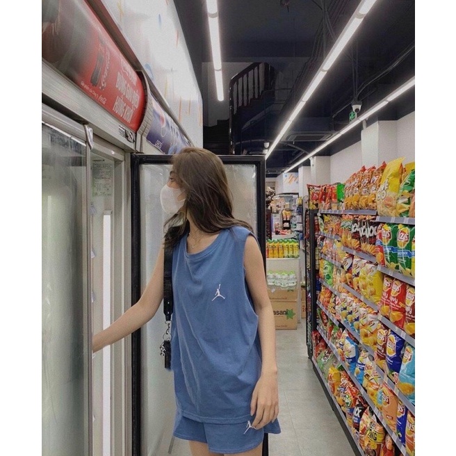 [Ảnh thật/Video/Sẵn]Set TANKTOP thêu logo ngươi chất cotton siêu đẹp