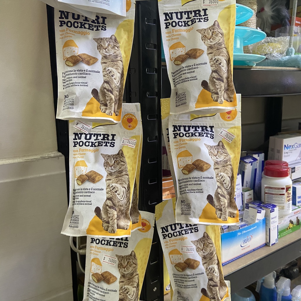 Snack Gimcat vị phomai cho mèo | Viên Phô mai giòn Nutri pocket