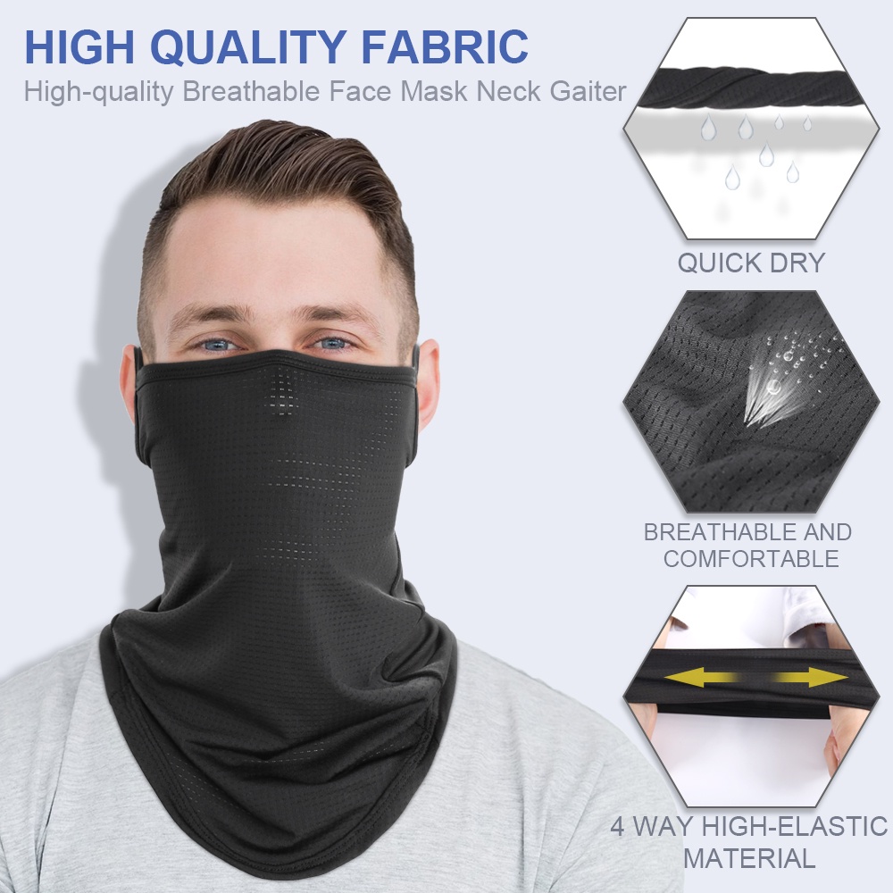 Gumao Khăn che nắng đa năng thoáng khí bảo vệ tai cao cấp cho xe máy