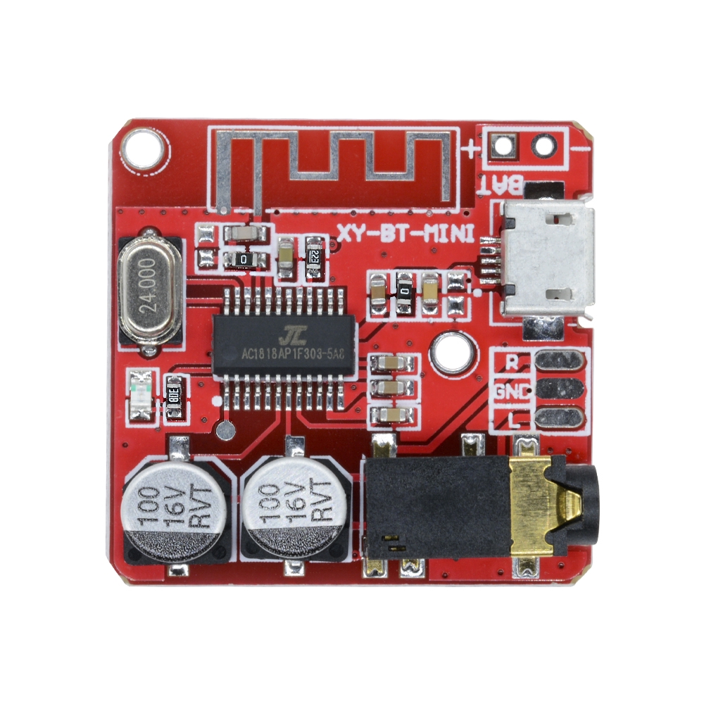 3.7V-5V Mini Bluetooth 4.1 Bộ thu âm thanh Bộ giải mã MP3 Bộ khuếch đại lossless Module đỏ Bluetooth Decoding Board WAV APE FLAC MP3 Bảng Mạch Giải Mã Âm Thanh Bluetooth Không Dây