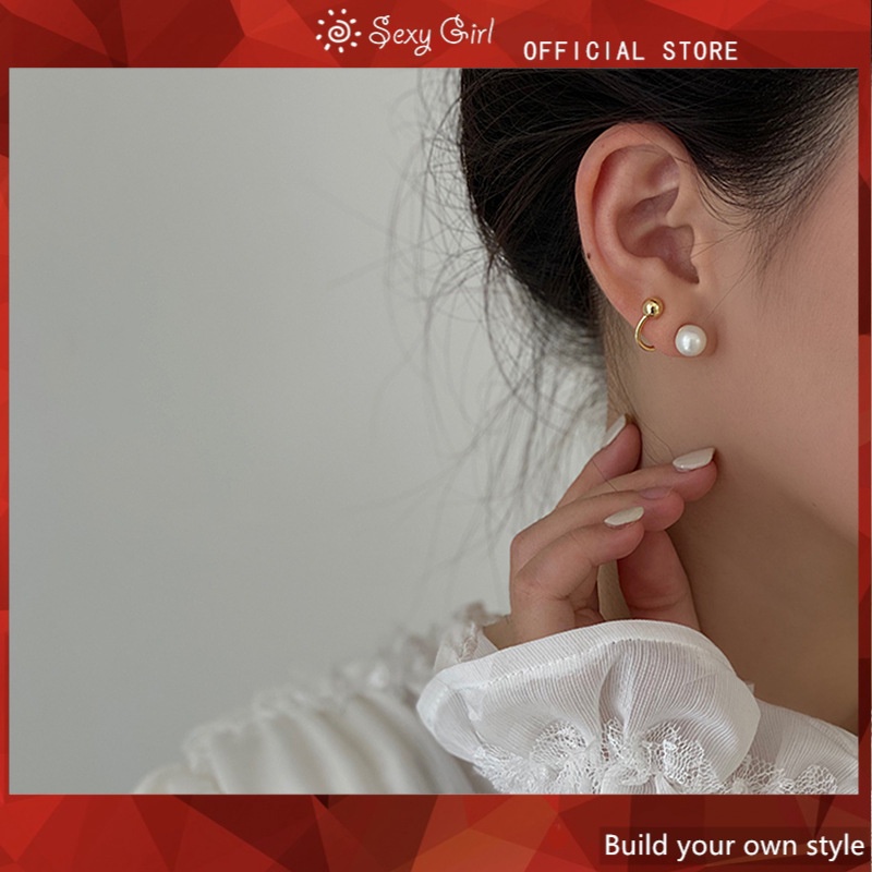 Bông Tai Xỏ Nhiều Khuyên Đơn Giản Phong Cách Baroque Cổ Điển Thời Trang Hàn Quốc Dành Cho Nữ