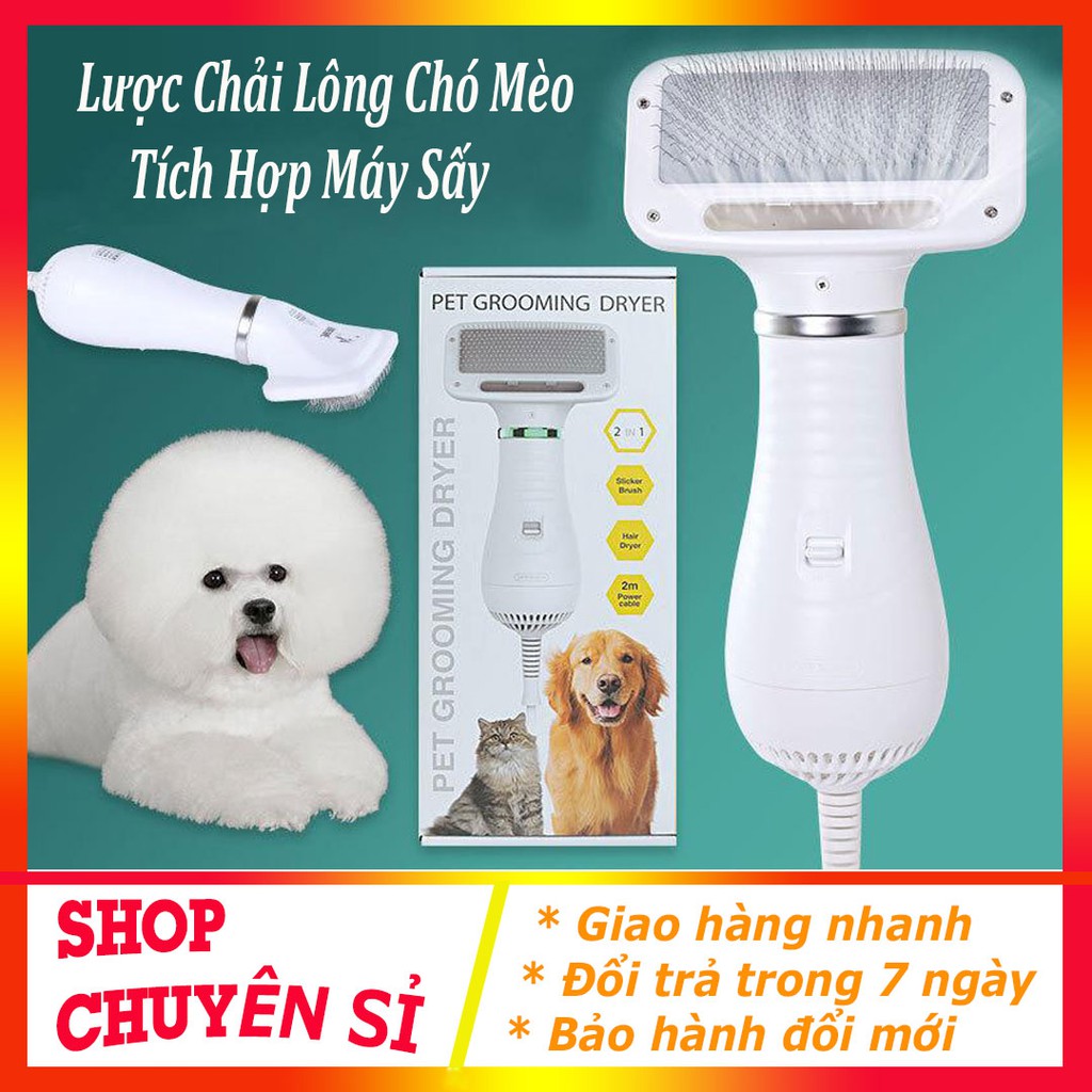 Lược Chải Lông Cho Chó Mèo, Máy Sấy Lông Cho Thú Cưng Đa Năng