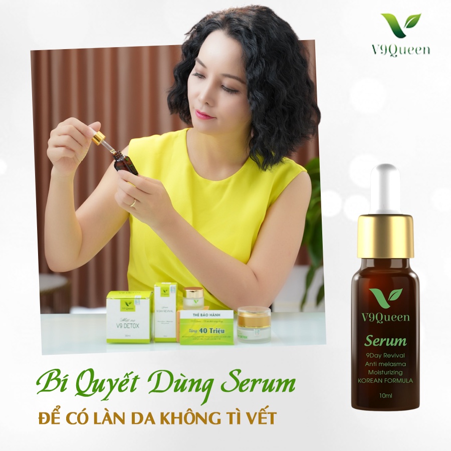 Serum mờ thâm nám tàn nhang trắng da, mỹ phẩm cho bà bầu V9Queen an toàn hiệu quả