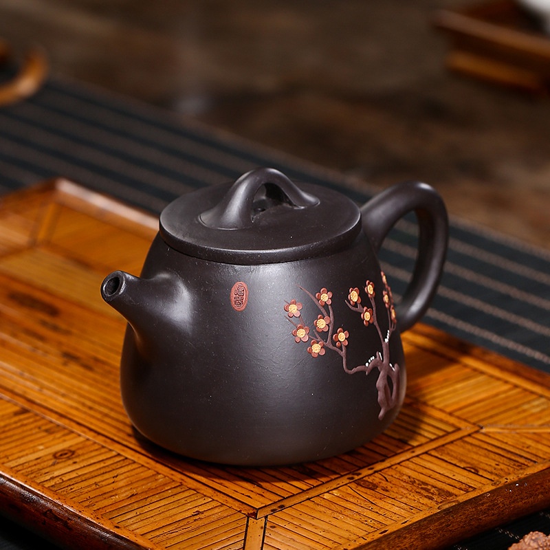 Ấm Tử Sa Nghi Hưng Thạch Biều Cao Mai Hoa 220 ml
