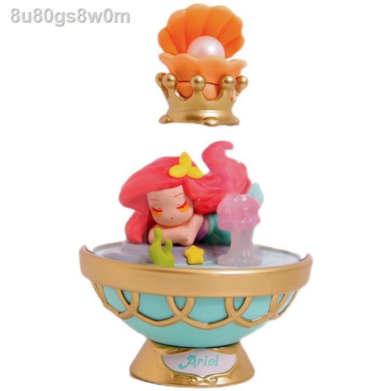 ❡ ✟ Chính hãng Disney Classic Princess Series Crystal Ball Ariel Princess Mermaid Trang trí bằng t