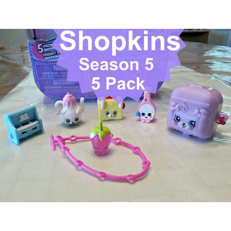 Đồ chơi Bữa tiệc Shopkins đáng yêu- Hộp 5 nhân vật chính hãng full box