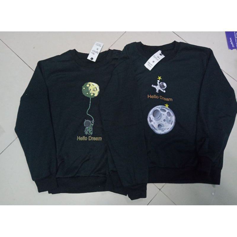 Áo đôi sweater thu đông nỉ dày dặn, áo cặp đồ đôi nam nữ, hình quả cầu cá tính