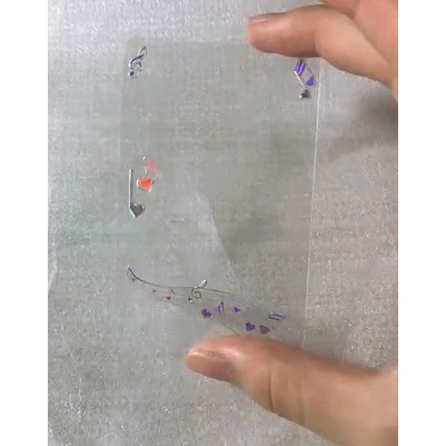Combo 5 cards trong suốt trơn trang trí deco, scrapbook, sổ card, DIY muốn làm gì làm