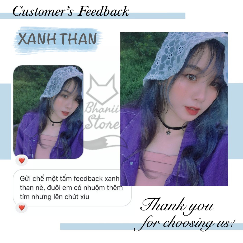 Thuốc nhuộm tóc Xanh Than KHÔNG TẨY bhanii store | BigBuy360 - bigbuy360.vn