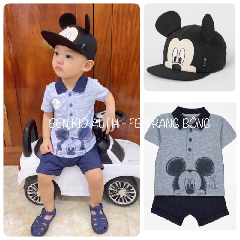 Set Polo GEO AUTH mickey cho bé (ibx shop lấy mã giảm giá)