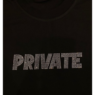 Áo thun đính đá Private Black