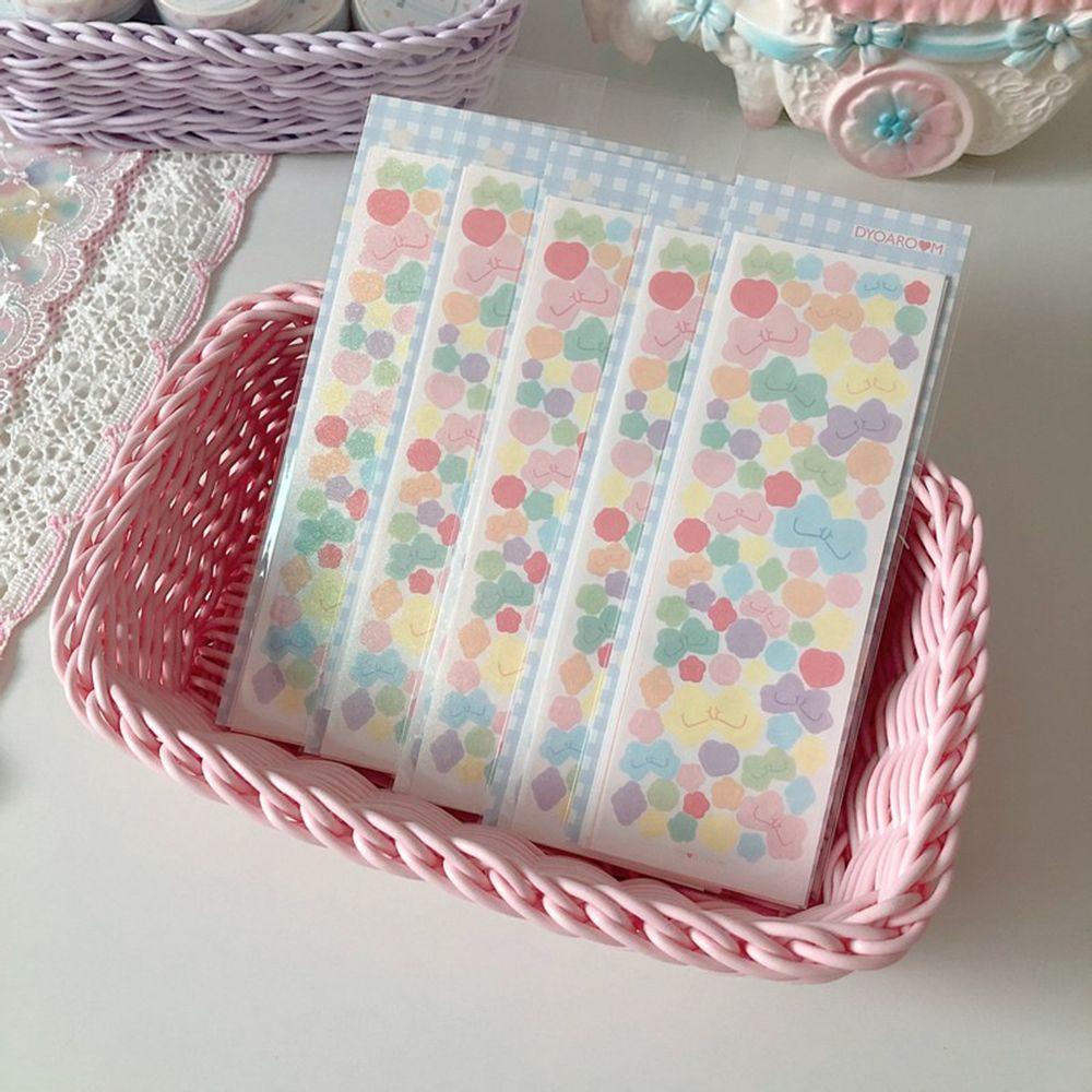 Layor1 Nhãn Dán Tự Dính Kim Tuyến Kawaii Trang Trí Sổ Nhật Ký Sổ Nhật Ký