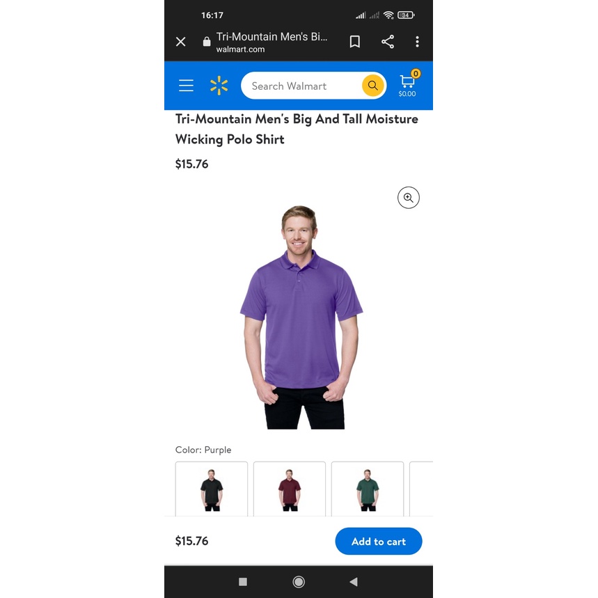 Áo thun nam cổ trụ Tr-mountain performance bigsize | BigBuy360 - bigbuy360.vn