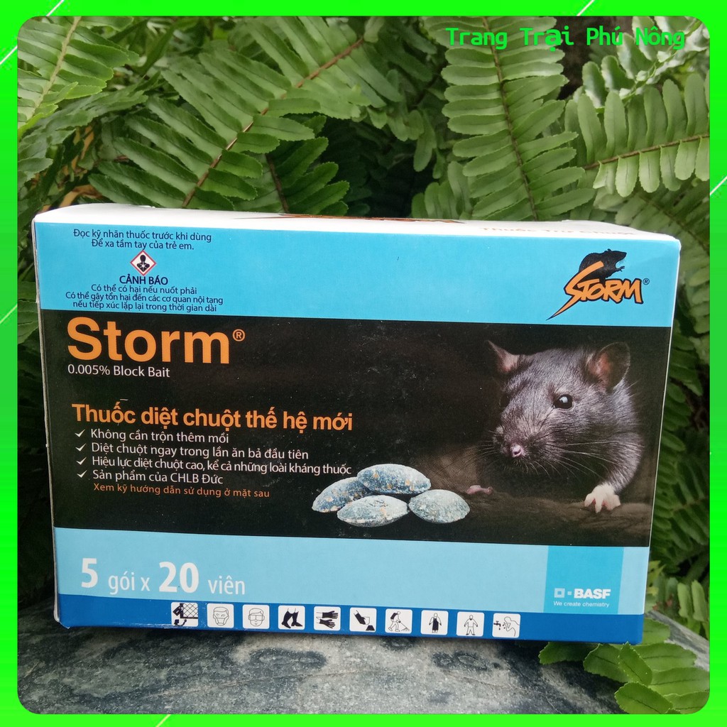 Hộp Thuốc Diệt Chuột STORM - Hộp gồm 5 Gói 20 viên