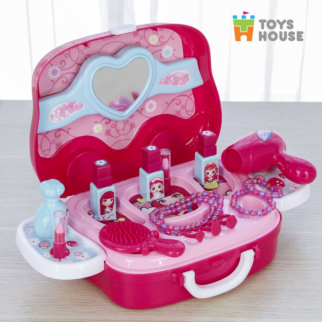 Đồ chơi trang điểm cho bé kiêm Vali xách tay hình ô tô tiện lợi cho bé gái Toys House 008917