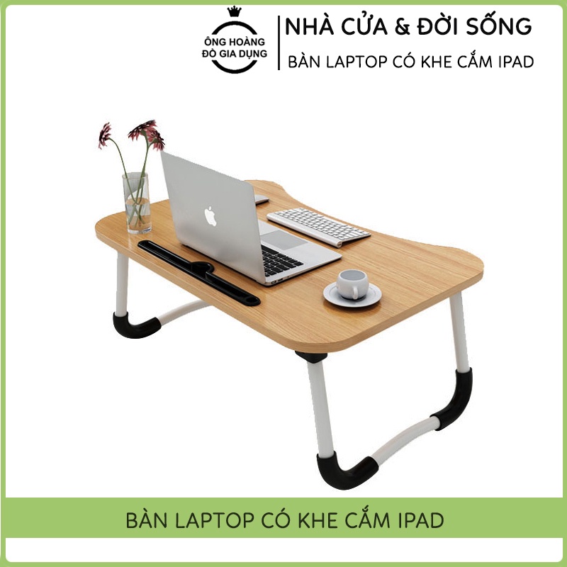 Bàn Để Laptop Đa Năng Gấp Gọn, Có Khe Để Ipad, Nhỏ Gọn Siêu Tiện Dụng, Giá Bán Bằng Giá Tại Xưởng