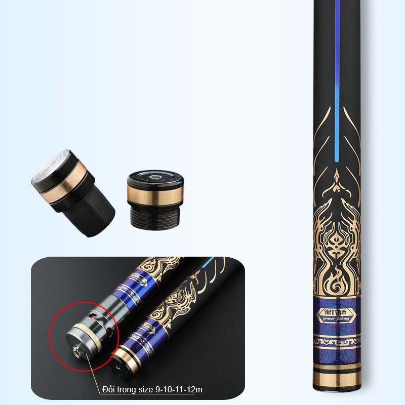 Cần câu đài Hắc Điếu Sư cần câu săn hàng độ dài từ 4m5 đến 12m độ cứng 8H mã CD35