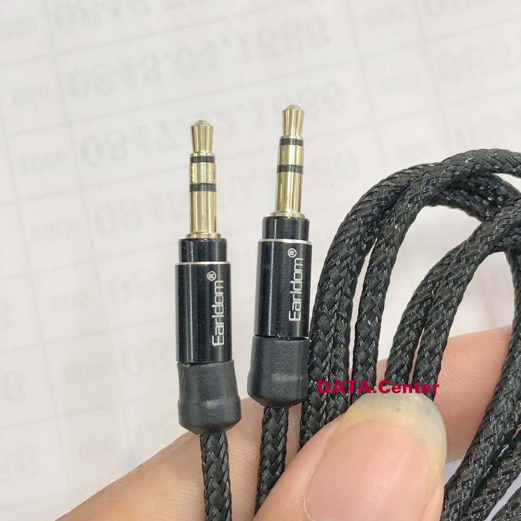 Dây cáp nối điện thoại vào loa hai đầu 3.5mm dài 1.5M Hãng Eardom 04