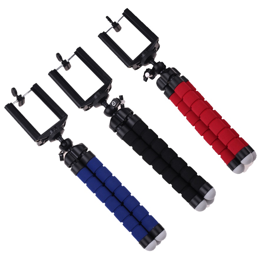 Giá đỡ tripod mini kiểu bạch tuộc linh hoạt cho iPhone Samsung Xiaomi Huawei/ Điều khiển từ xa/ Kẹp giữ điện thoại