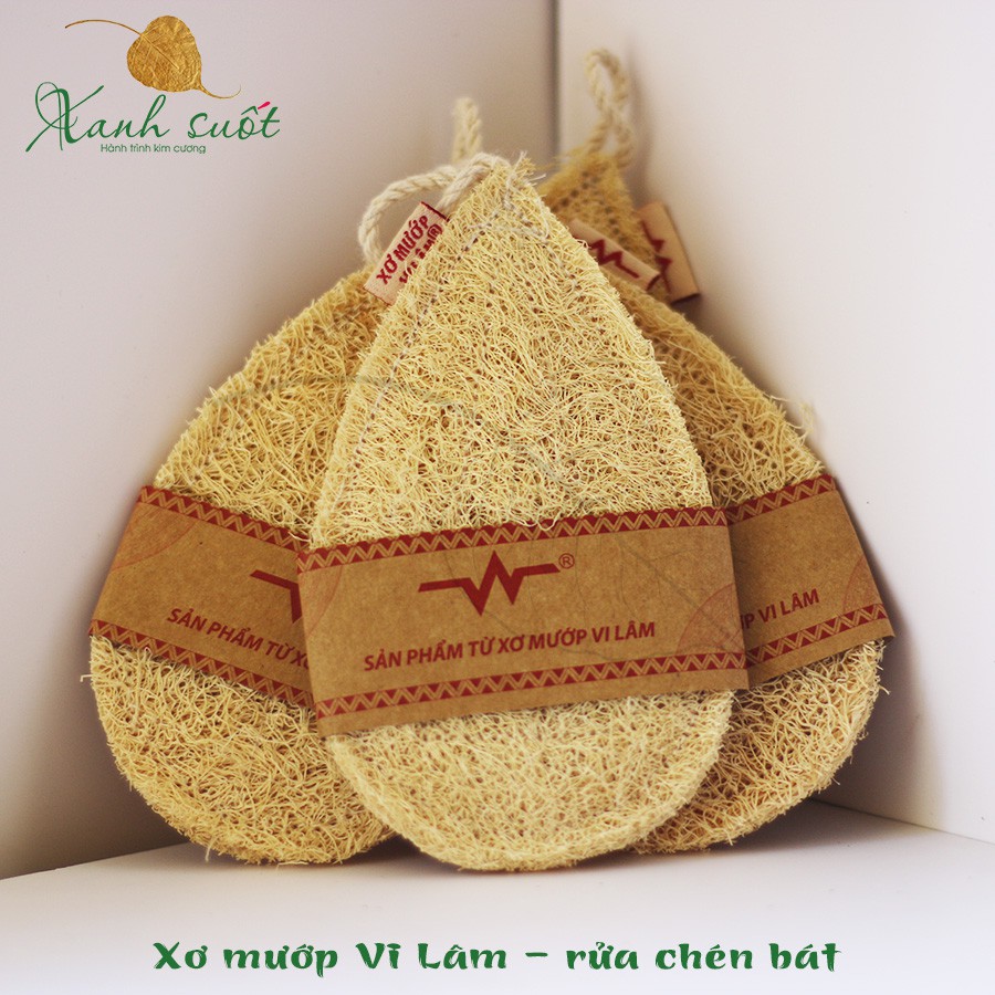 [Vi Lâm] Miếng Rửa Bát Xơ Mướp Tự Nhiên - NATURAL LOOFAR DISH CLEANSER