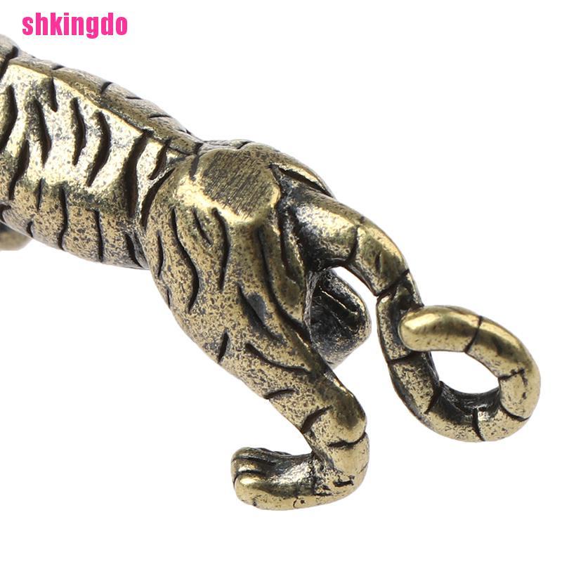 Tượng hình con hổ bằng đồng thau phong cách Trung Hoa dành cho trang trí bàn làm việc