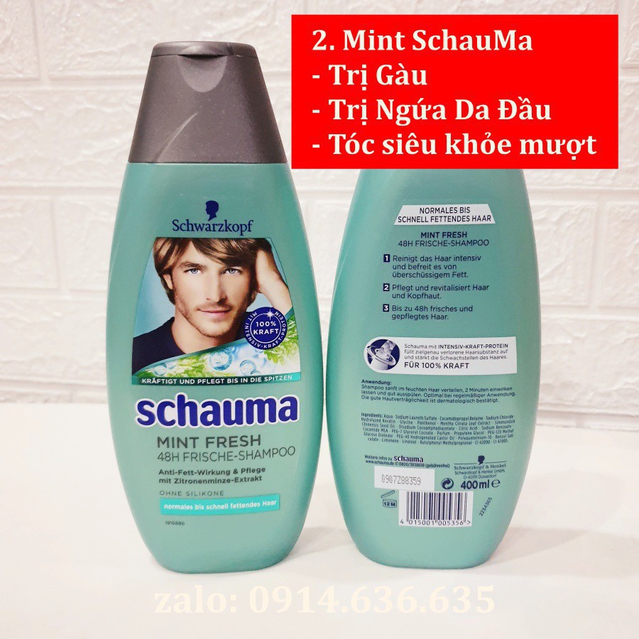 Dầu gội nam Schwarskopf  Đức 400ml