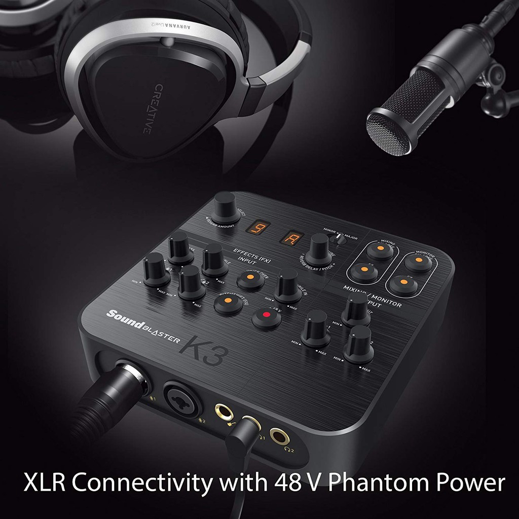 Creative Sound Blaster K3+ Hi-Res Audio Interface Mixer