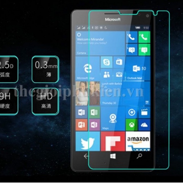 [SHIPNOW] Bộ 3 tấm kính cường lực cho Lumia 950 Xl