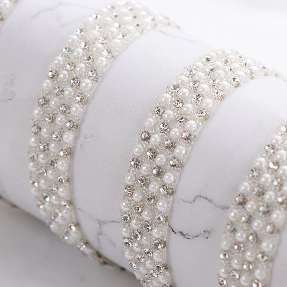 Dây chuỗi hạt ngọc trai nhân tạo 1 yard dùng trang trí quần áo diy