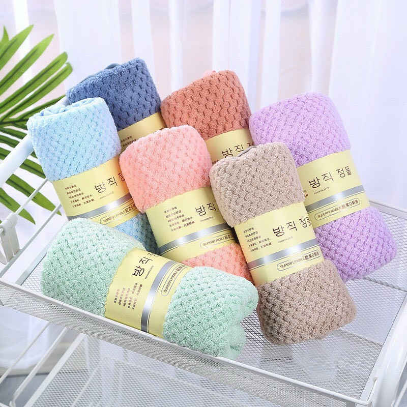 [Hoả tốc TP.HCM] Khăn mặt Lông Cừu Xuất Hàn 16x25 cm - Gân (giao màu ngẫu nhiên)