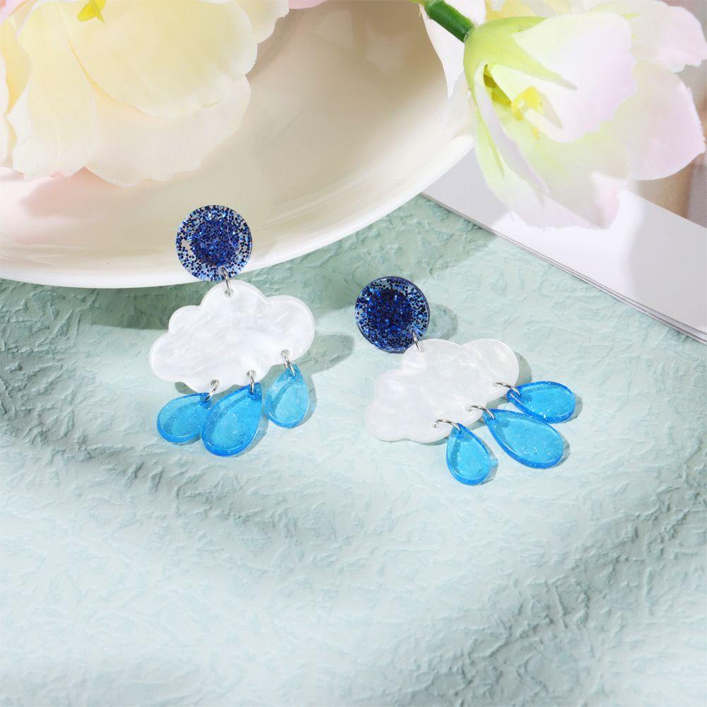 Bông Tai Hình Đám Mây Bằng Acrylic Sáng Tạo Cho Nữ