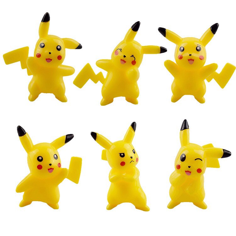 Trang Trí Sinh Nhật - SÉT 6 EM PIKACHU Trang Trí Bánh