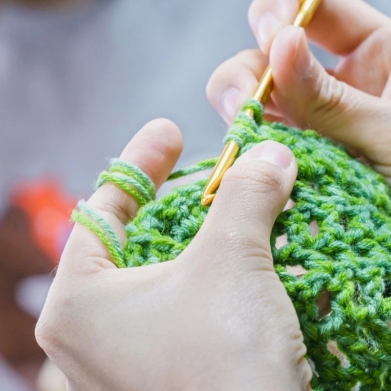 Set 8 kim móc len đơn đầu kim loại nhiều màu sắc