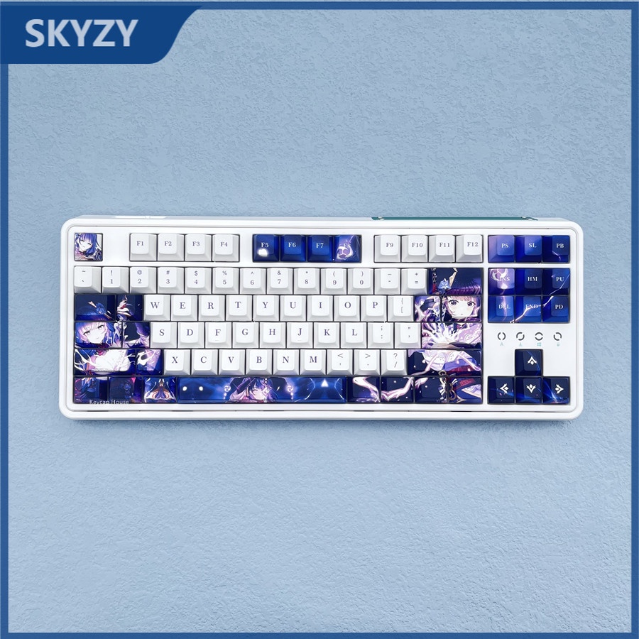 137 Phím Raiden Shogun Keycap Cherry Profile Genshin Impact Beelzebul Anime PBT Dye Sub Bàn phím cơ học Keycap