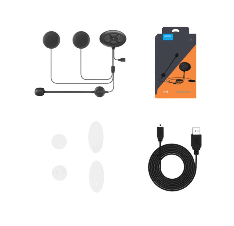 Tai Nghe Bluetooth Ip54 Chống Thấm Nước Gắn Mũ Bảo Hiểm Kèm Phụ Kiện