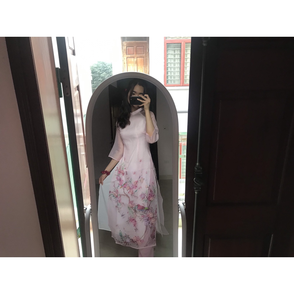 Áo dài cách tân kết hoa organza 4 tà ⚡️Hàng Cao Cấp⚡️ thần thái quý cô  – Tây Phương