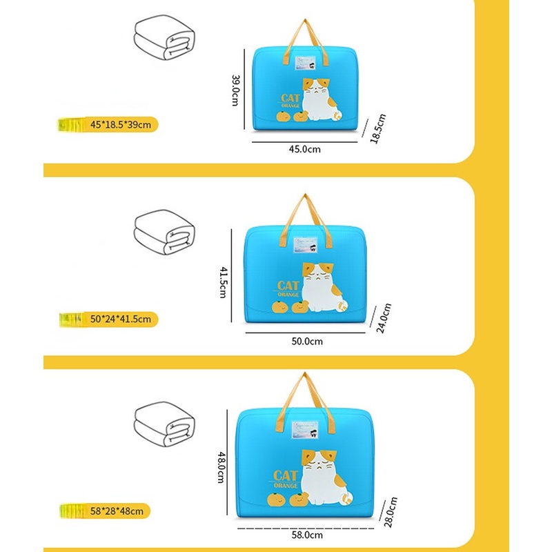 Túi Đựng Quần Áo Di Động Họa Tiết Hoạt Hình Chống Thấm Nước Và Ẩm Mốc Tiện Dụng