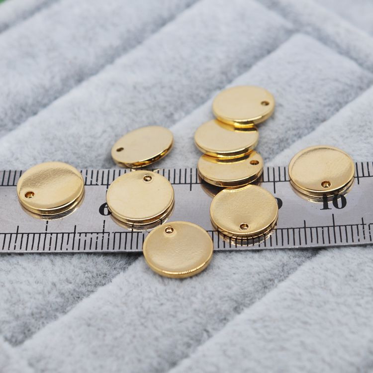 Đĩa Tròn Mạ Vàng 18k Làm Trang Sức Thủ Công