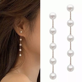 [Tím.Little] BÔNG TAI NGỌC TRAI GIẢ, CHUỖI NHỎ THẢ DÀI, SANG TRỌNG THỜI TRANG ULLZANG