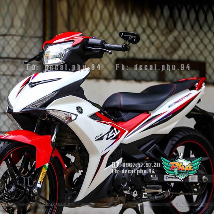 Tem rời Exciter 150 kỉ niệm 20 năm trắng đỏ (V)