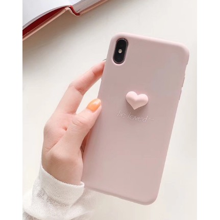 Ốp iphone silicon mềm beloved trái tim in nổi Iphone 11 Pro Max xs max xr x 8plus 7plus 8 7 6plus 6s 6