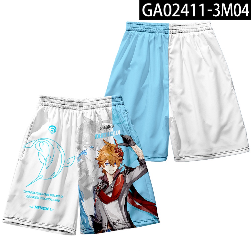 Quần Short Ngắn Hóa Trang Anime Xiao Zhongli Ningguang Hutao Đi Biển Cho Nam