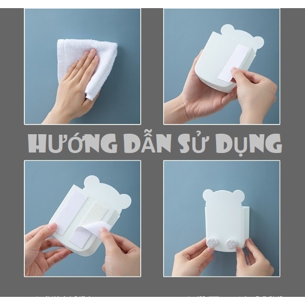 Giá đỡ kệ dán tường đa năng tự trang trí DIY để điện thoại remote điều khiển dễ thương