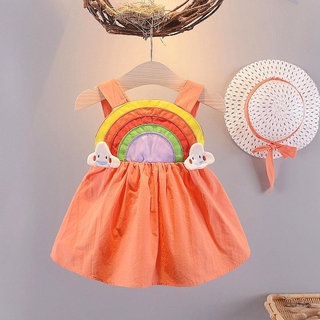Đầm hình đám mây cầu vồng dễ thương cho bé gái