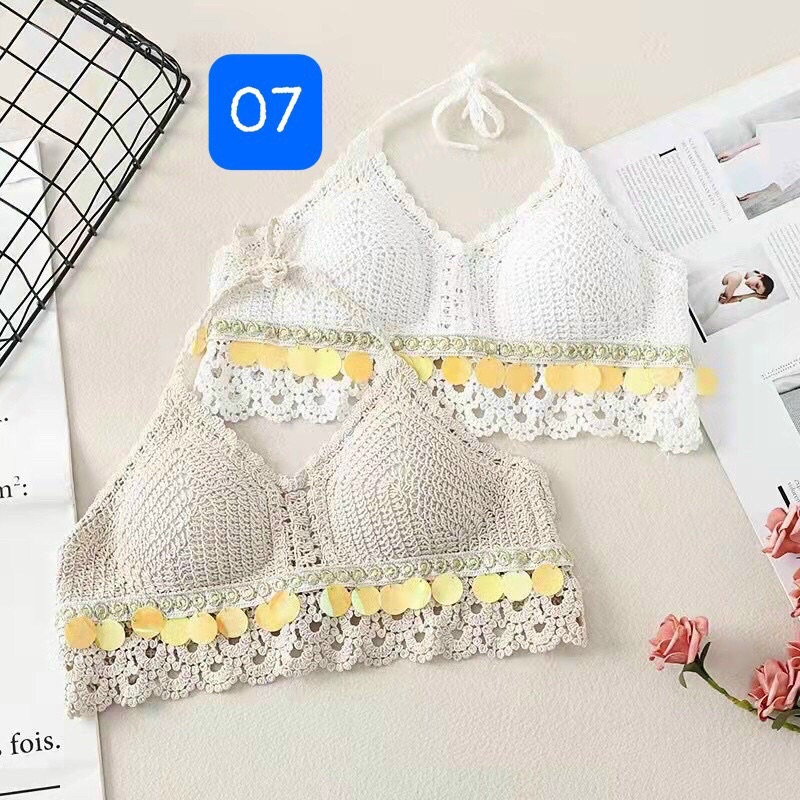 Áo bra sợi móc⚡️bikini ren đi biển hót hit 2022